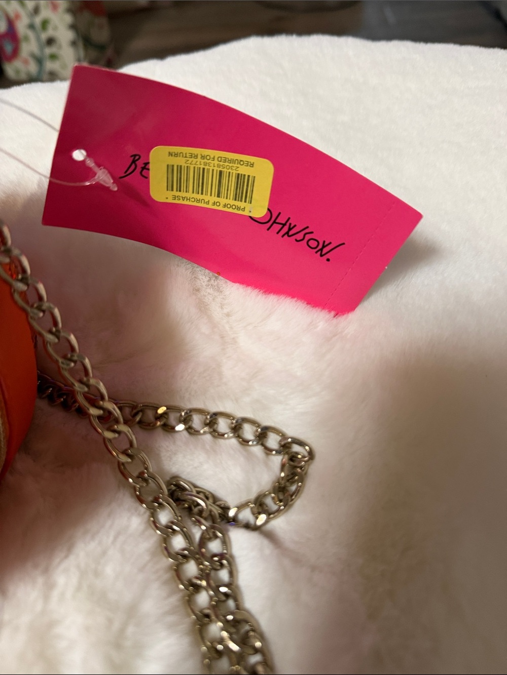 RARE Betsey Johnson 3D KITSCH Oh My Gourd PUMPKIN Crossbody Purse Bag Halloween - Picture 6 of 8